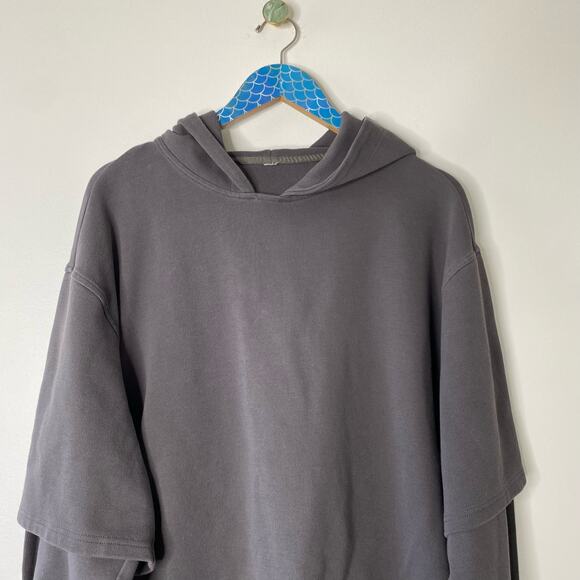 LIT ACTIVEWEAR Gray Cozy Oversized Two-Piece Cotton Hoodie - Picture 3 of 8